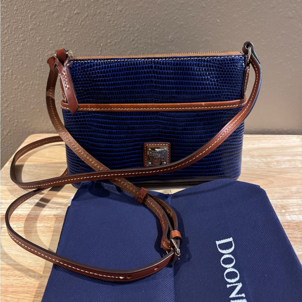 Dooney & Bourke Blue Ginger Small Leather Crossbody Bag